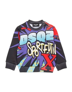 KIDS толстовка с графичным принтом, черный Dsquared2