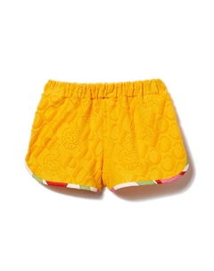 Junior шорты с контрастной каймой и логотипом букле, желтый Pucci