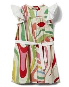 Junior платье без рукавов с принтом, белый Pucci