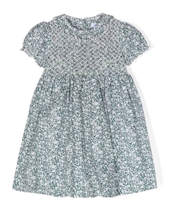 Комплект из платья и блумеров с цветочным принтом, зеленый Siola