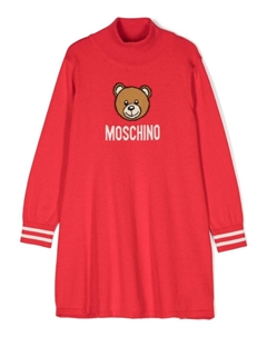 Платье с мотивом «Медвежонок Тедди», красный Moschino kids