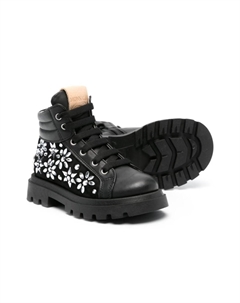 Ботинки со стразами, черный Monnalisa