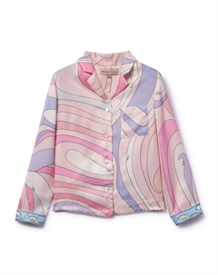 Junior рубашка с длинными рукавами и принтом Marmo, розовый Pucci