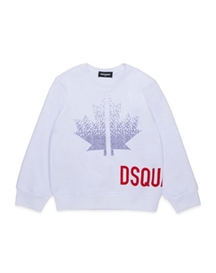 Kids толстовка KIDS x Sport Edtn с принтом кленовых листьев, белый Dsquared2
