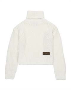 KIDS джемпер с высоким воротником и нашивкой-логотипом, белый Dsquared2