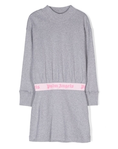 Kids платье с логотипом, серебристый Palm angels
