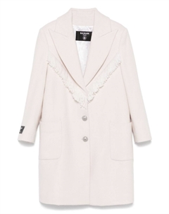 Kids бушлат с бахромой, нейтральный цвет Balmain