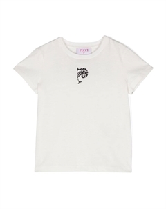 Junior футболка из хлопка с логотипом, белый Pucci