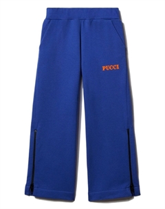 Junior хлопковые спортивные брюки с логотипом, синий Pucci