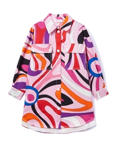 Junior платье с принтом «мармо», розовый Pucci