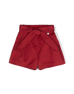 Шорты широкого кроя с завязками, красный Monnalisa