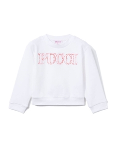 Junior хлопковая толстовка с вышитым логотипом, белый Pucci