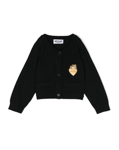 Кардиган с нашивкой-логотипом, черный Moschino kids