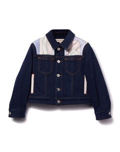 Junior джинсовая куртка с принтом Marmo, синий Pucci