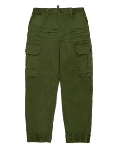 KIDS брюки с нашивкой-логотипом, зеленый Dsquared2