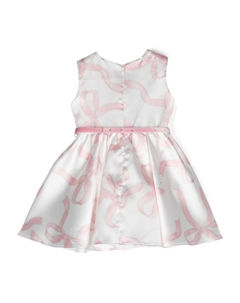 Атласное платье с принтом, белый Monnalisa