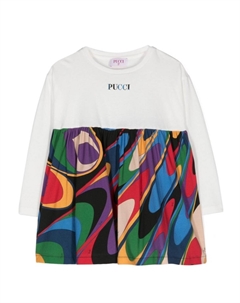 Junior платье с принтом Iride, белый Pucci