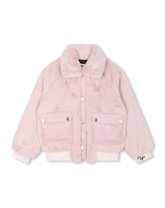 ENFANT бомбер из искусственного меха, розовый Sonia rykiel