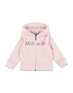 Enfant флисовый спортивный костюм с вышитым логотипом, розовый Moncler