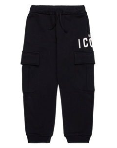 KIDS спортивные брюки с логотипом, черный Dsquared2