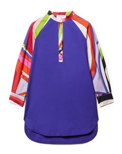 Junior платье из хлопка с иридовым принтом, фиолетовый Pucci