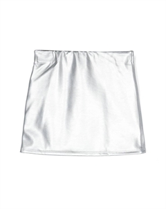 Юбка мини из искусственной кожи, серебристый Monnalisa