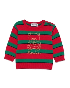 Свитер в полоску, красный Moschino kids