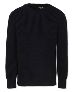 Kids свитер с логотипом-смайликом, черный Barrow