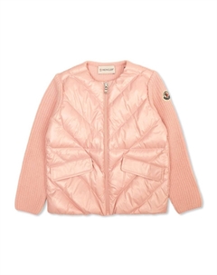 Enfant кардиган с подкладкой на молнии, розовый Moncler