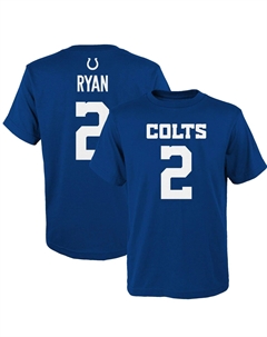 Молодежная футболка Мэтта Райана Royal Indianapolis Colts Mainliner с именем и номером игрока Outerstuff