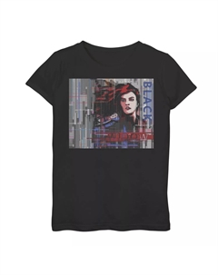 Футболка с графическим плакатом и плакатом Black Widow для девочек 7–16 лет Marvel