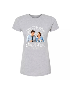 Облегающая футболка The Office Jim To Pam для юниоров, серый Licensed character