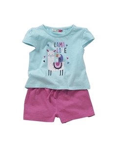 Короткий пижамный комплект Llama Love, синий Cozy n dozy