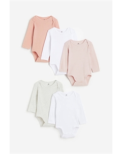 5 боди, розовый H&m