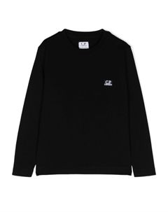 Kids футболка с вышитым логотипом, черный C.p. company