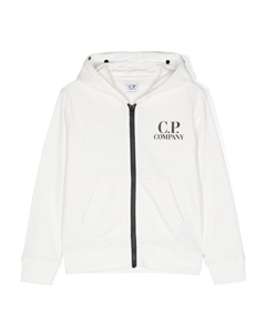 Kids худи на молнии с линзами, белый C.p. company