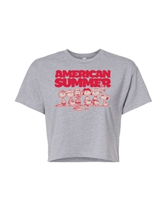 Летняя бейсбольная укороченная футболка с рисунком Peanuts для юниоров, серый Licensed character