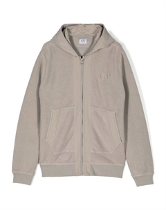 Kids худи с вышитым логотипом, серый C.p. company