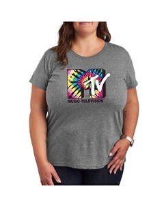 Детская футболка больших размеров с логотипом MTV Tie Dye, серый Licensed character