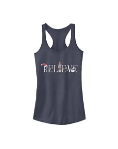 Модная майка с типографским рисунком Christmas Believe для подростков Unbranded