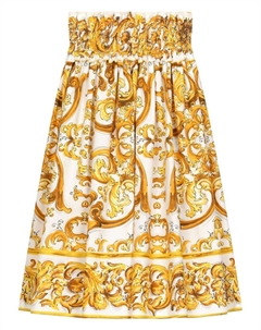 Kids юбка с принтом Majolica, желтый Dolce&gabbana