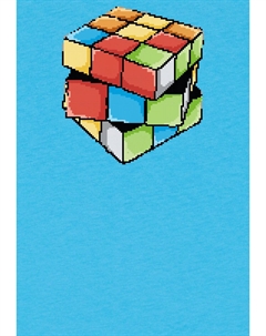 Футболка с принтом PIXEL ZAUBERWÜRFEL, цвет aqua blue Watapparel