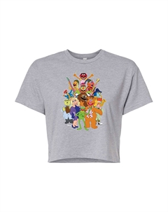 Укороченная футболка Disney's The Muppets Juniors Group, серый Licensed character