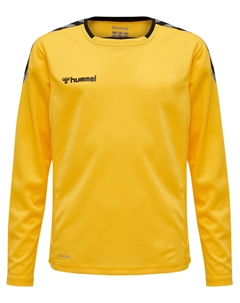 Футболка Trikot L/S Hmlauthentic Kids Poly Jersey L/S, цвет SPORTS YELLOW/BLACK Hummel