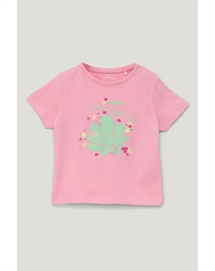 Футболка с принтом и карманами S Oliver, розовый S.oliver