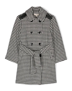 Kids тренч в ломаную клетку, черный Twinset