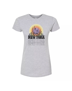 Юниорская футболка New York с винтажным приталенным рисунком и рисунком, серый Licensed character