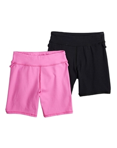 Адаптивные велосипедные шорты с высокой посадкой для девочек 6–16 лет, цвет Black Luxe So