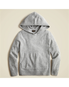 Детский кашемировый свитер с капюшоном, серый J.crew
