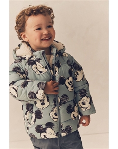 Утепленное пальто с подкладкой из Микки Борга (3 мес 7 лет), голубой Next